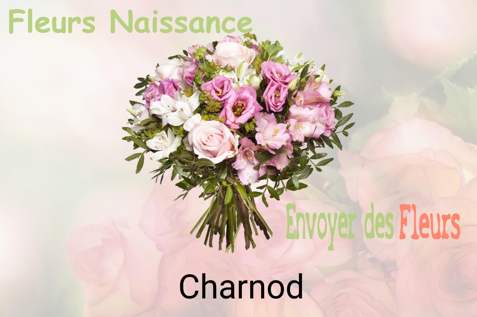 Bouquet de fleurs de naissance livré à Charnod